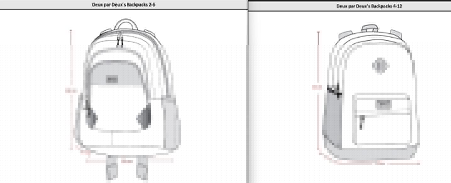 Kids Backpack Black Retro Flower Print