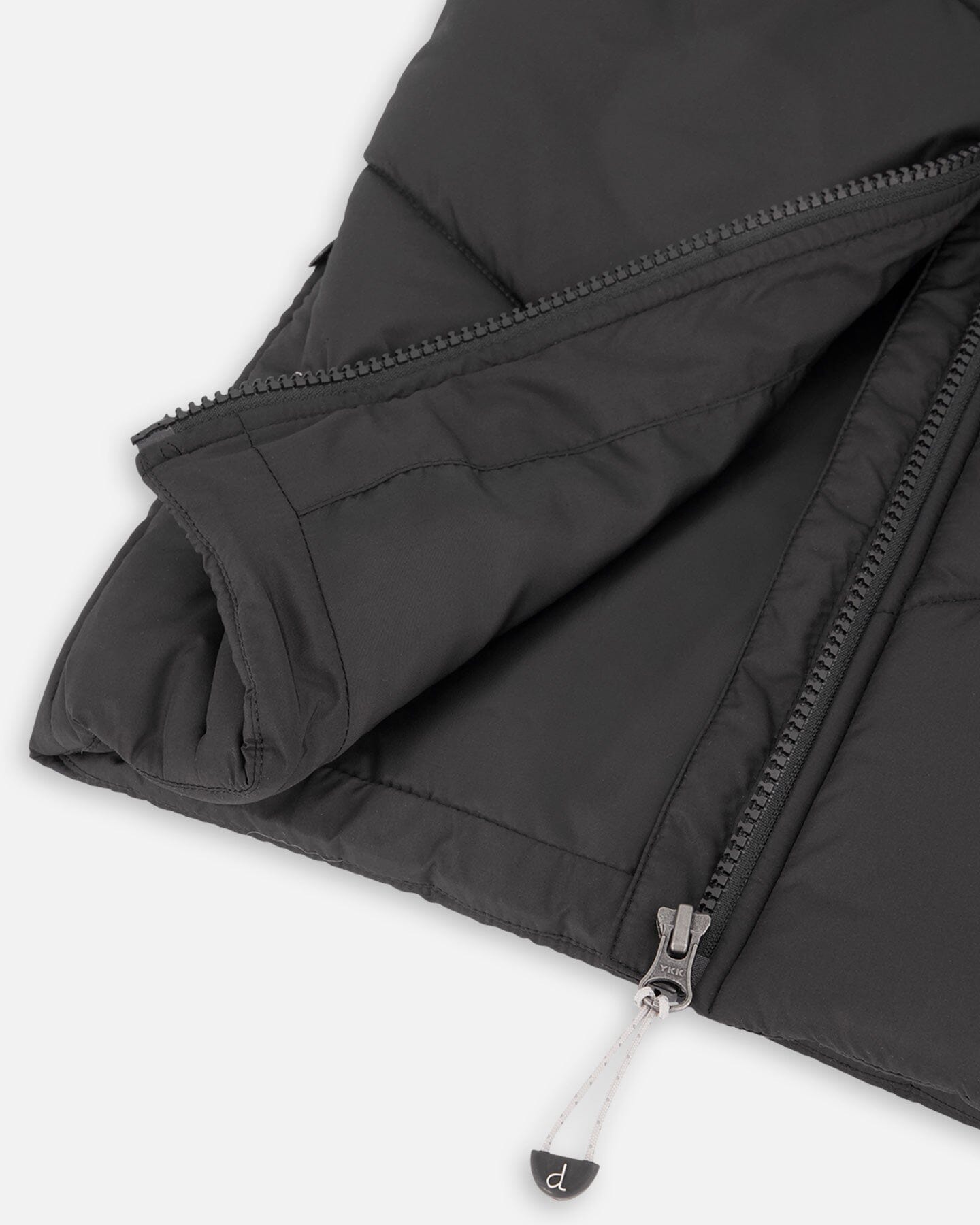 Quilted Mid-Season Sleeveless Vest Black