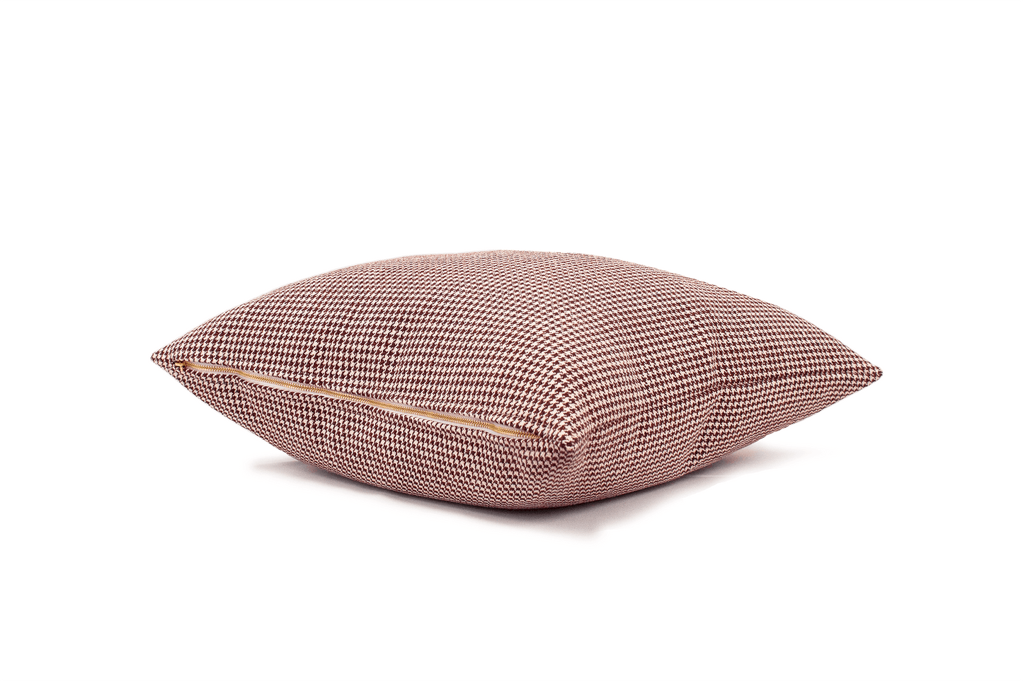 Crimson Houndstooth Cushion Cover