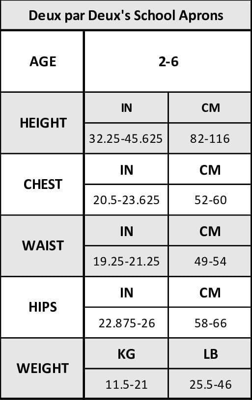 School Apron Navy Unicorn Print