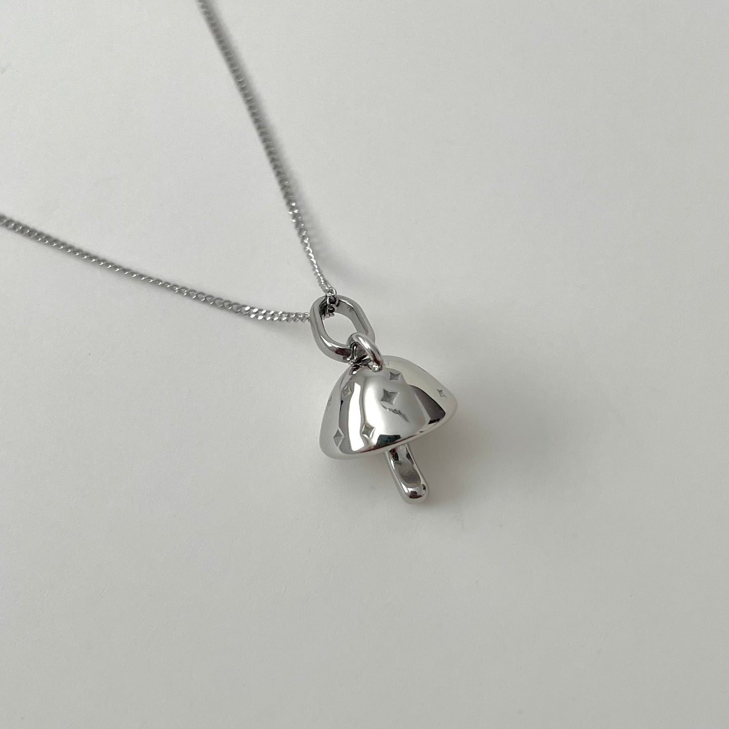 Champignon aka Mushroom Necklace- Silver