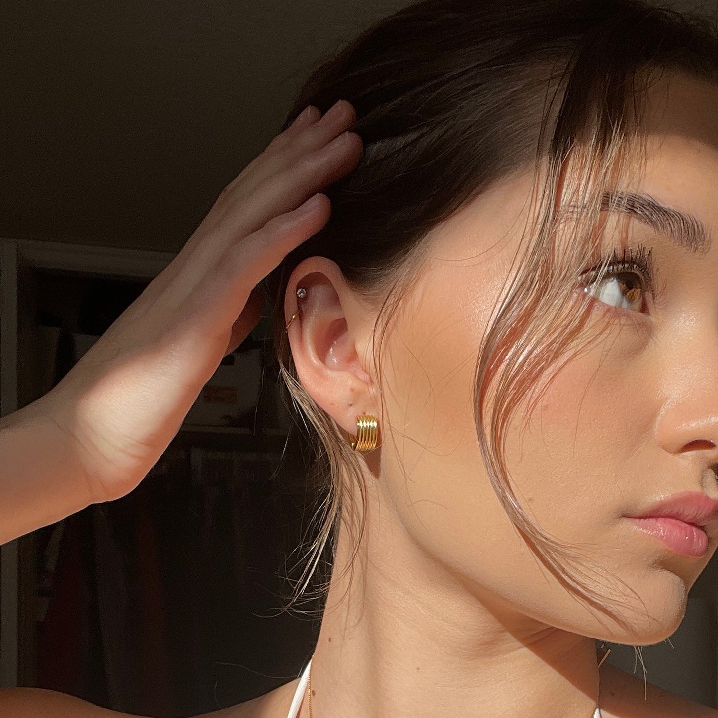 Honey Huggie Hoops 2.0 -Gold