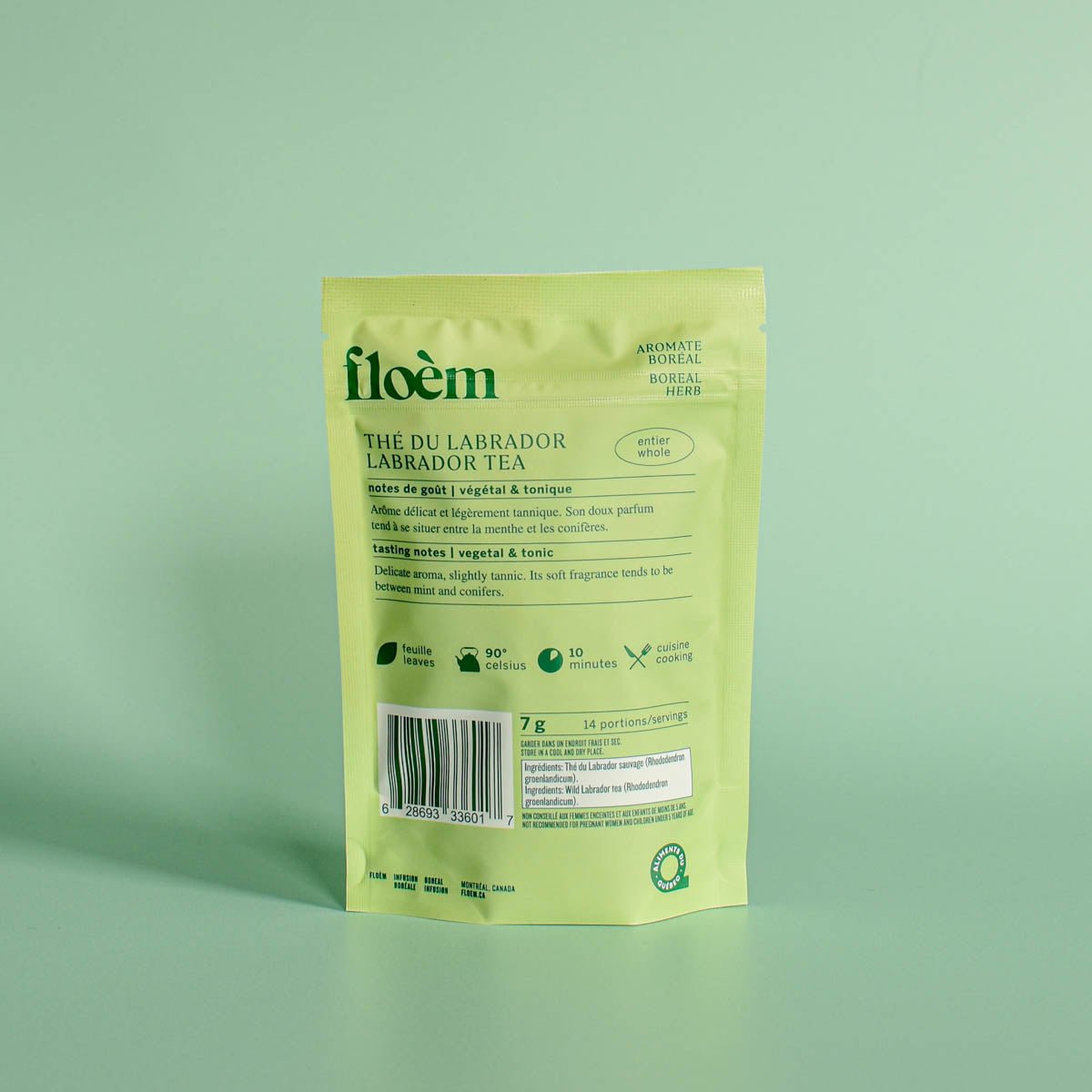Thé du Labrador, feuille