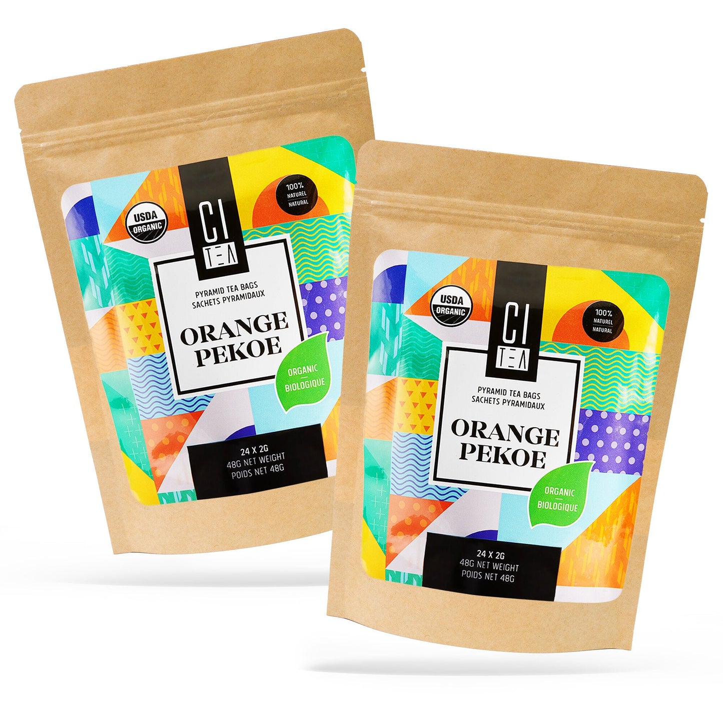 Organic Orange Pekoe - 24 Pyramid Tea Bags