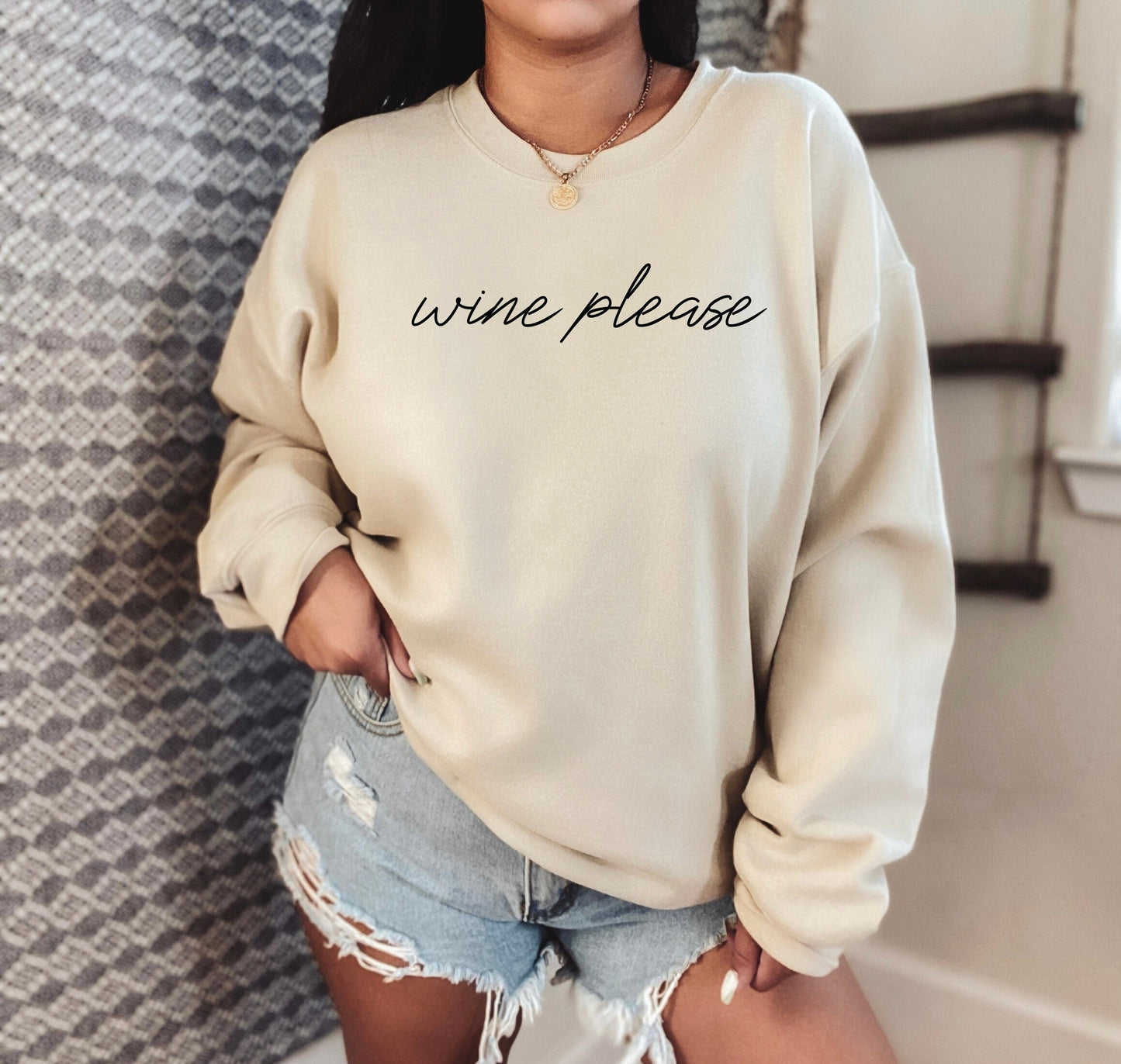 Wine Please Sweatshirt