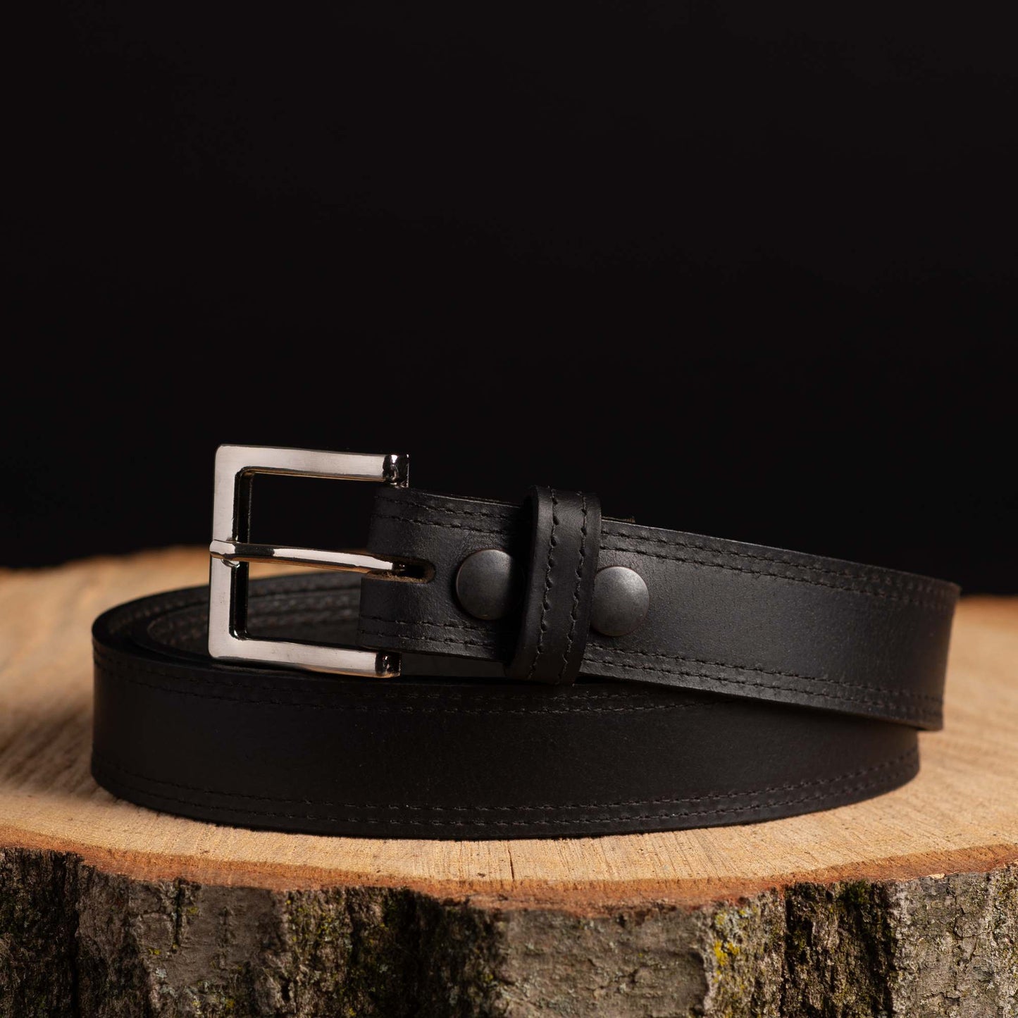 The Milestone Belt - Black Formal 100% Real Leather Belt