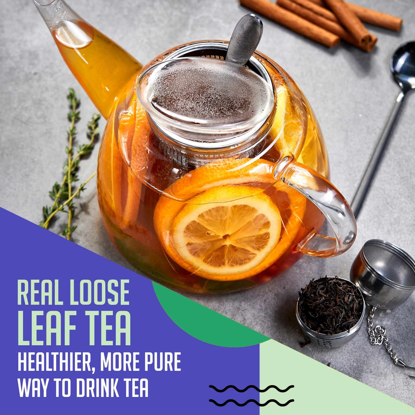 Green Loose Tea & Infusion Teacup Gift Set