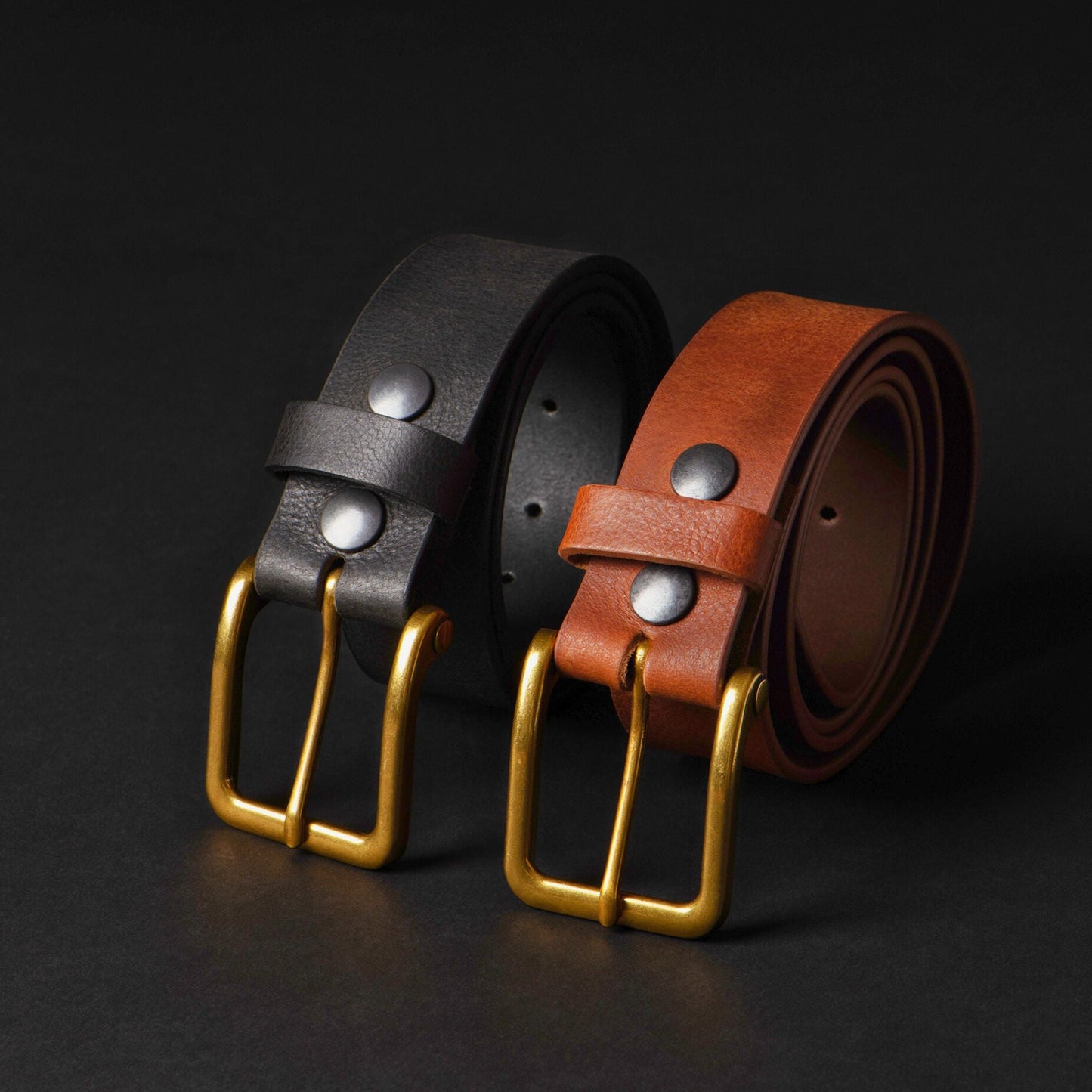 The Alchemist Belt - Brown Leather Belt With Gold-Tone Buckle