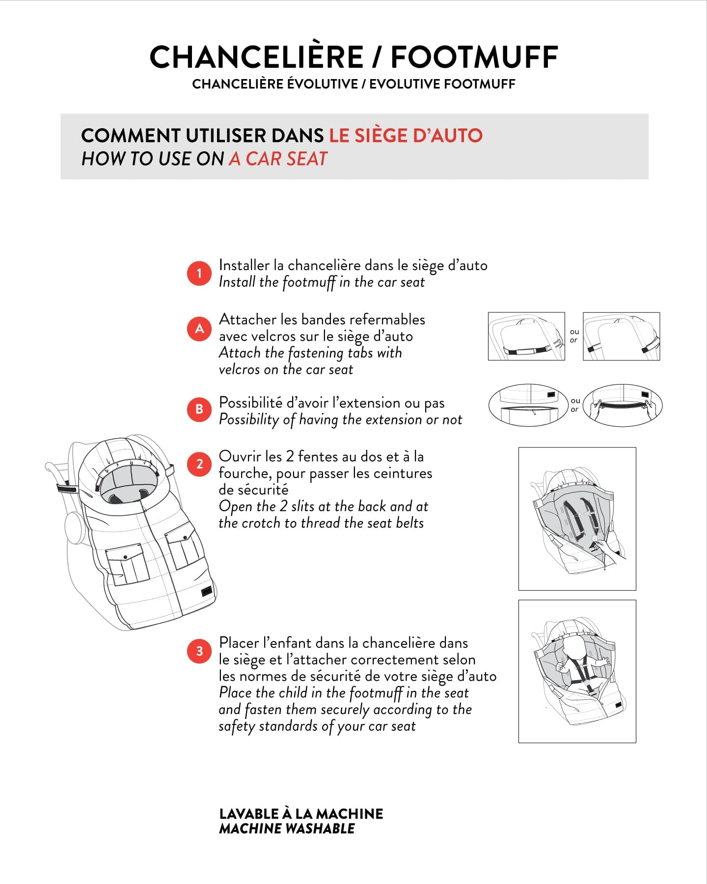 Evolutive Baby Footmuff Black