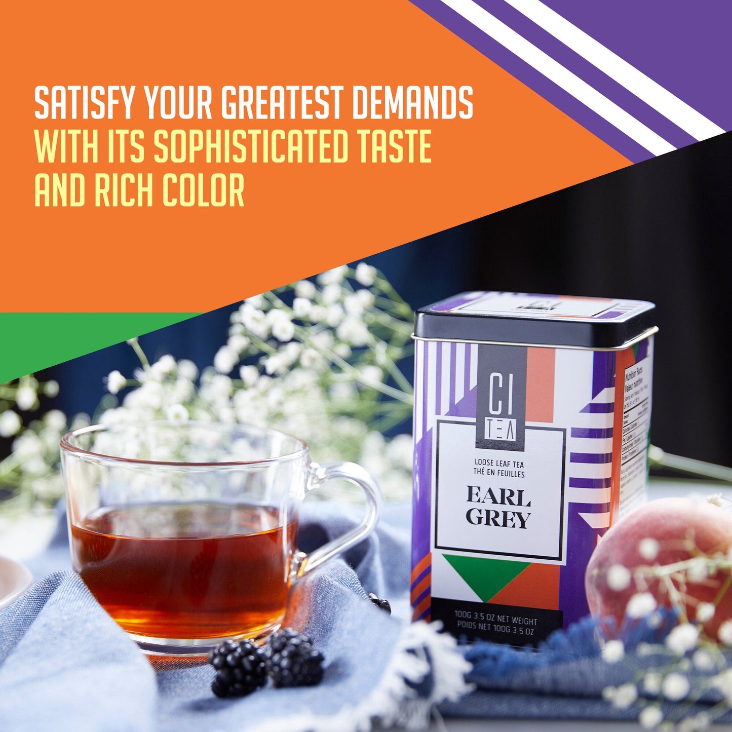 Earl Grey Loose Leaf Tea with Teaball - 100g