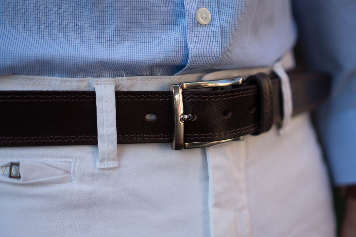 The Milestone Belt - Black Formal 100% Real Leather Belt