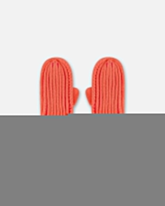 Knit Mittens Coral
