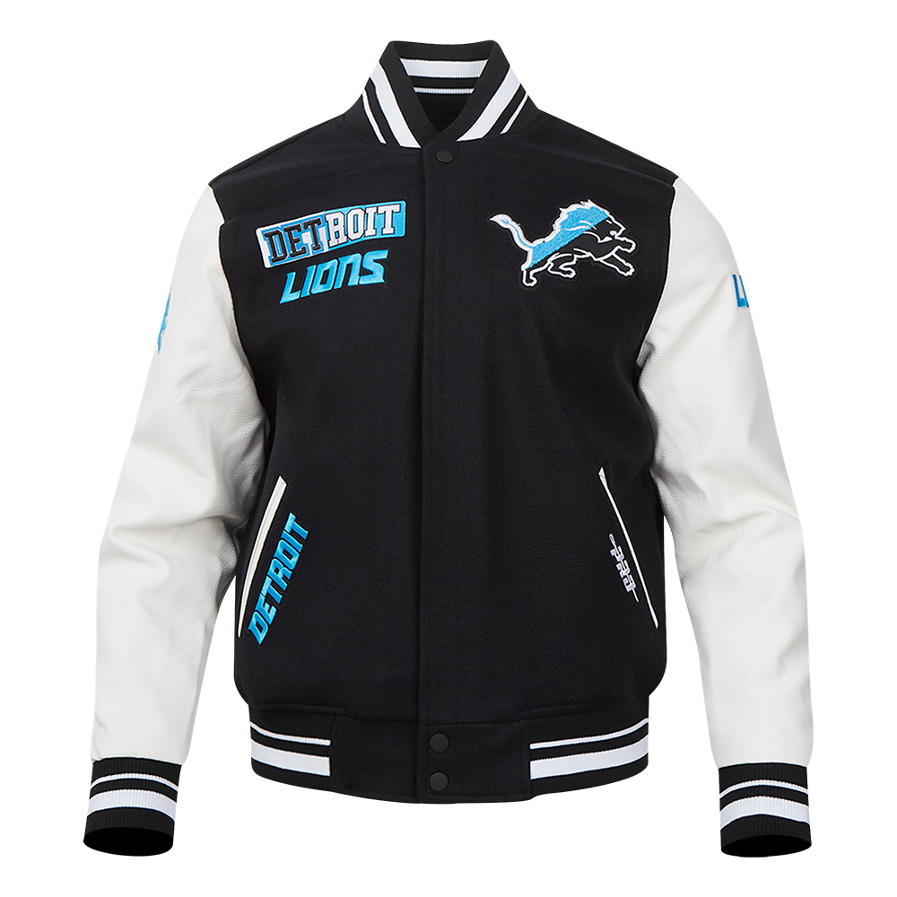 Detroit Lions Split Logo M Rib Wool Varsity Jacket