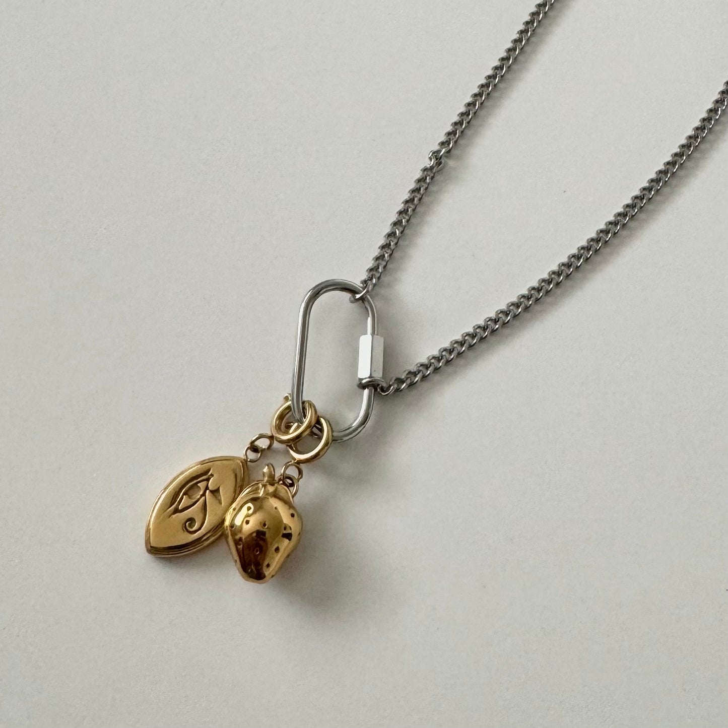 Carabiner Necklace- Silver