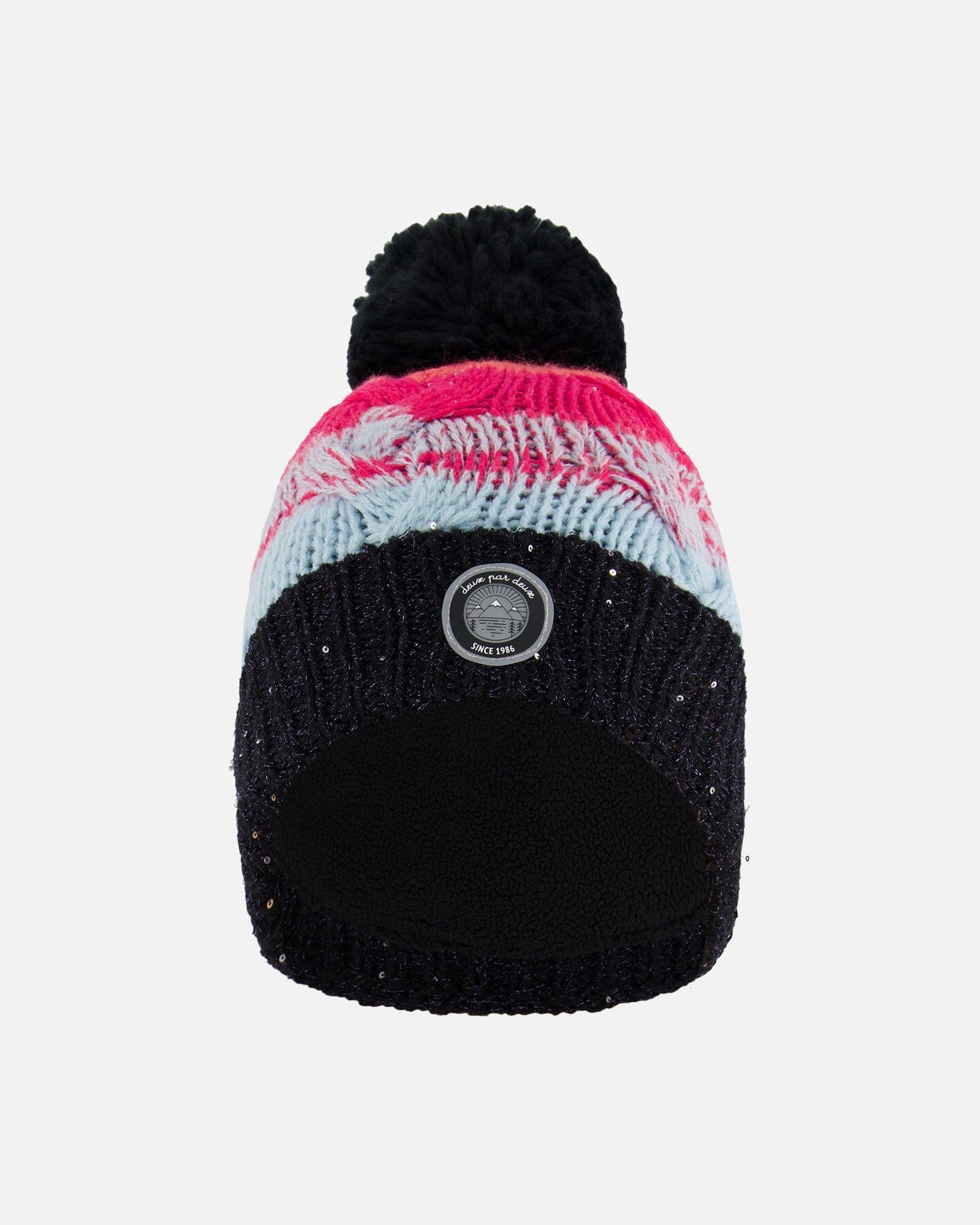 Knit Hat Gradient Blue, Coral And Fuschia