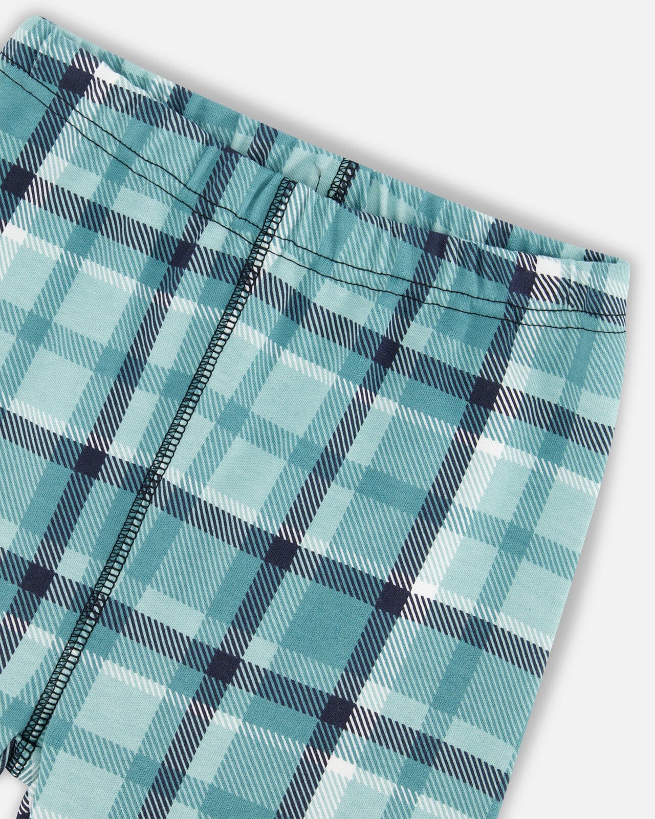 Organic Cotton Two Piece Pajama Set Green Printed Cars