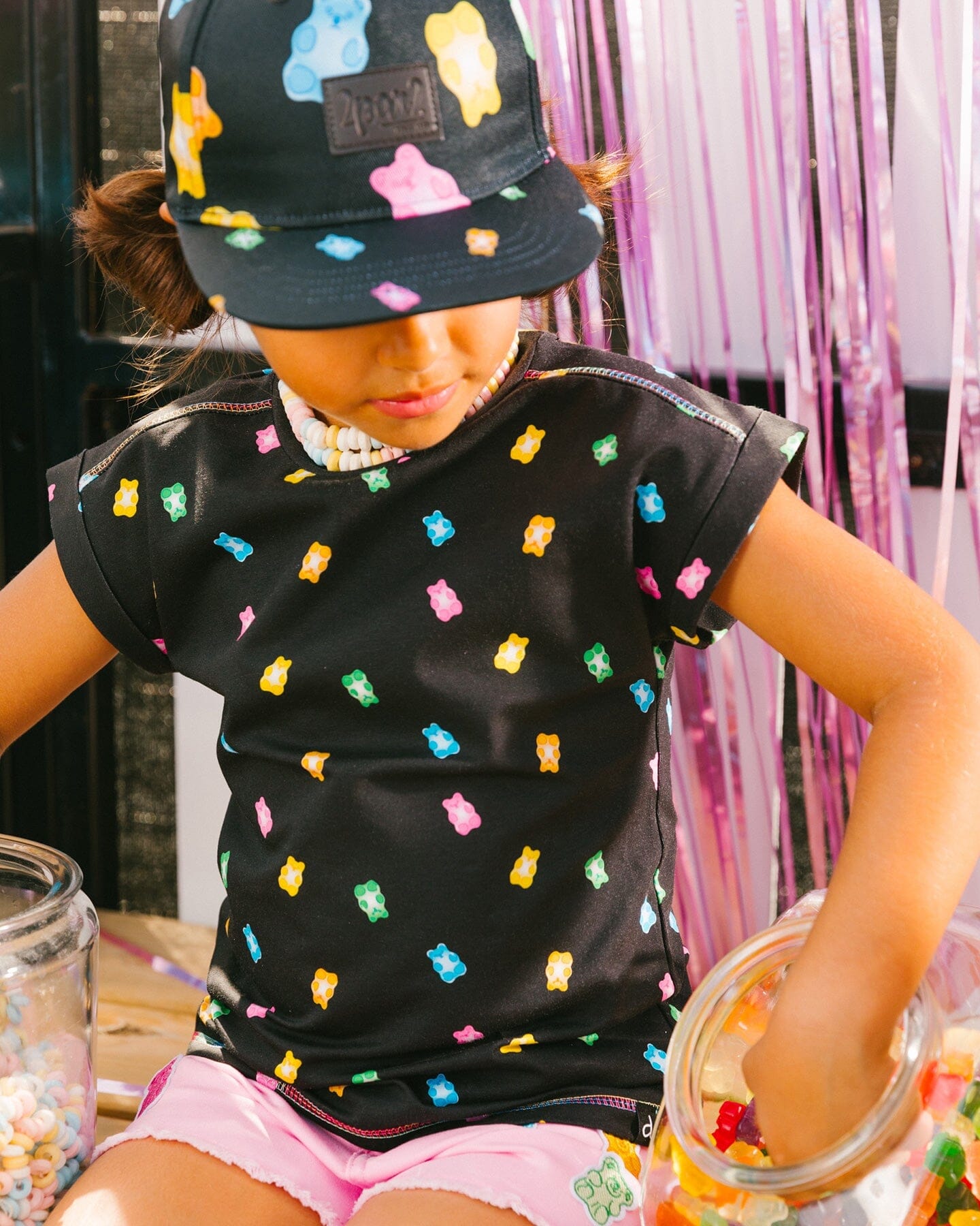 Printed Short Multicolored Tie Dye