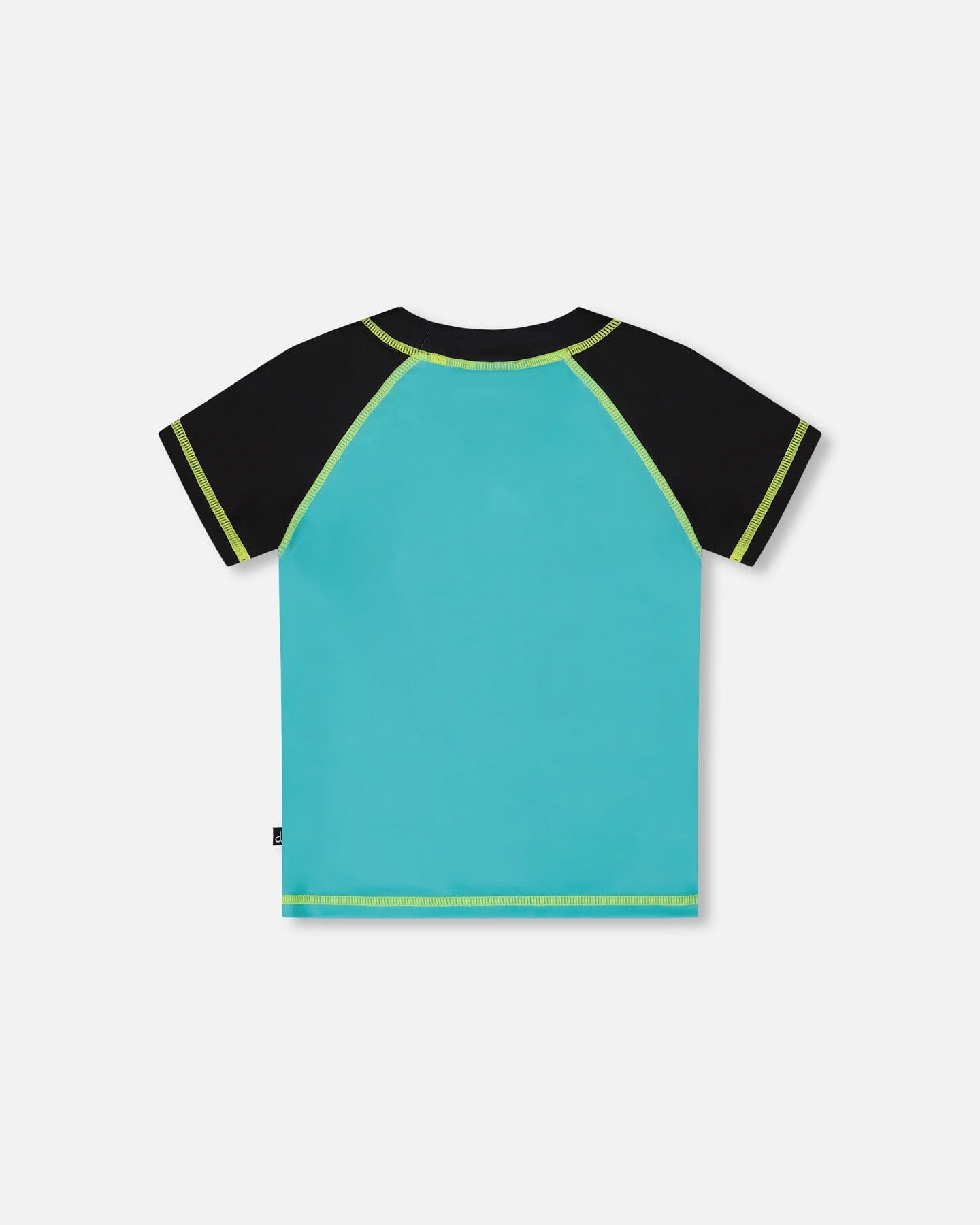 Short Sleeve Rashguard Black And Turquoise