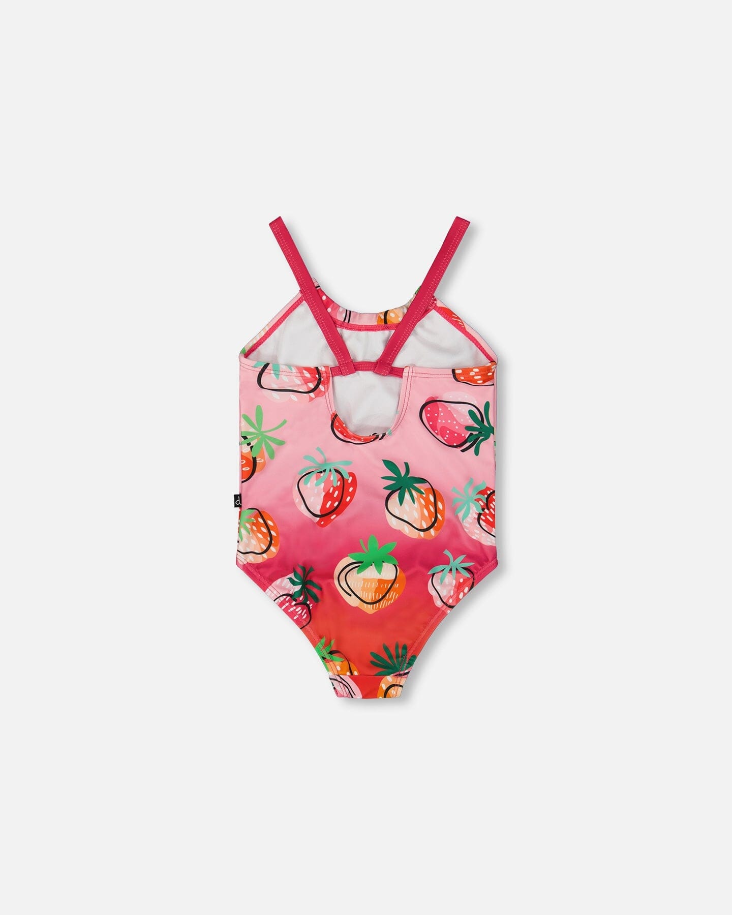 Printed One-Piece Swimsuit Pink Gradient Strawberry