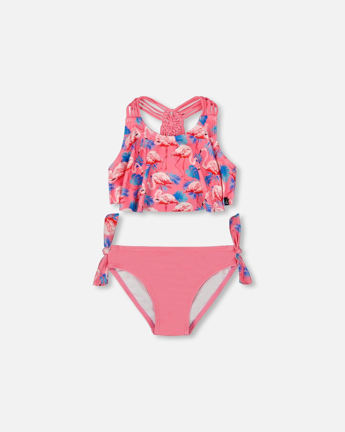 Printed Two-Piece Swimsuit Candy Pink And Pink Flamingo