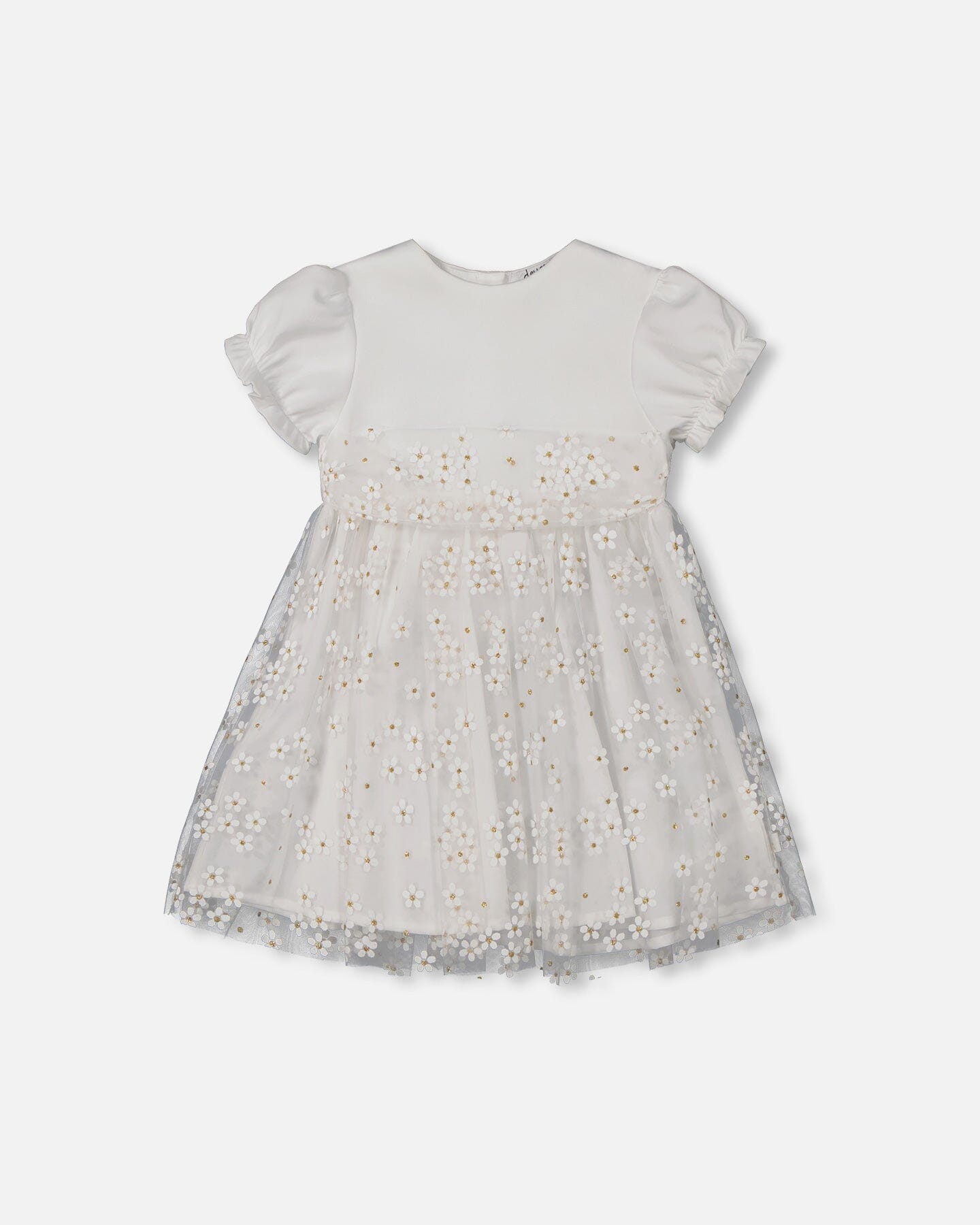 Baby Puff Sleeve Dress White