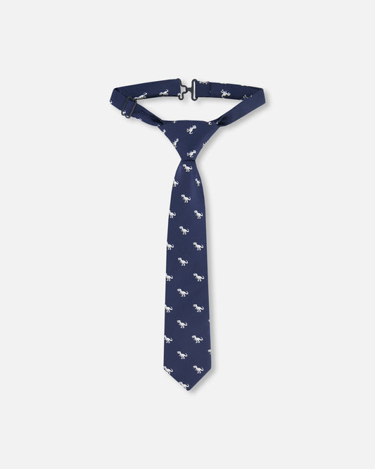 Neck Tie Navy Blue And Dino