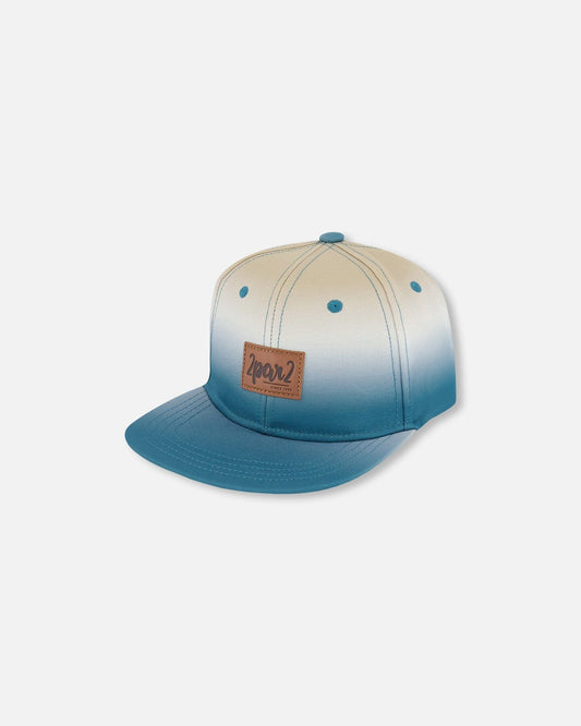 Printed Cap Bluish Gray And Beige