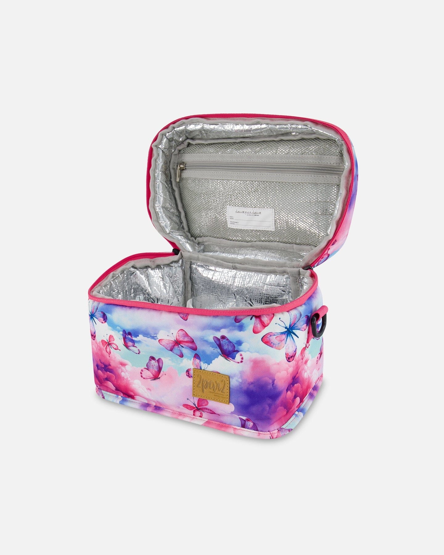 Lunch Box Butterflies On Multicolored And Vibrant Pink Background