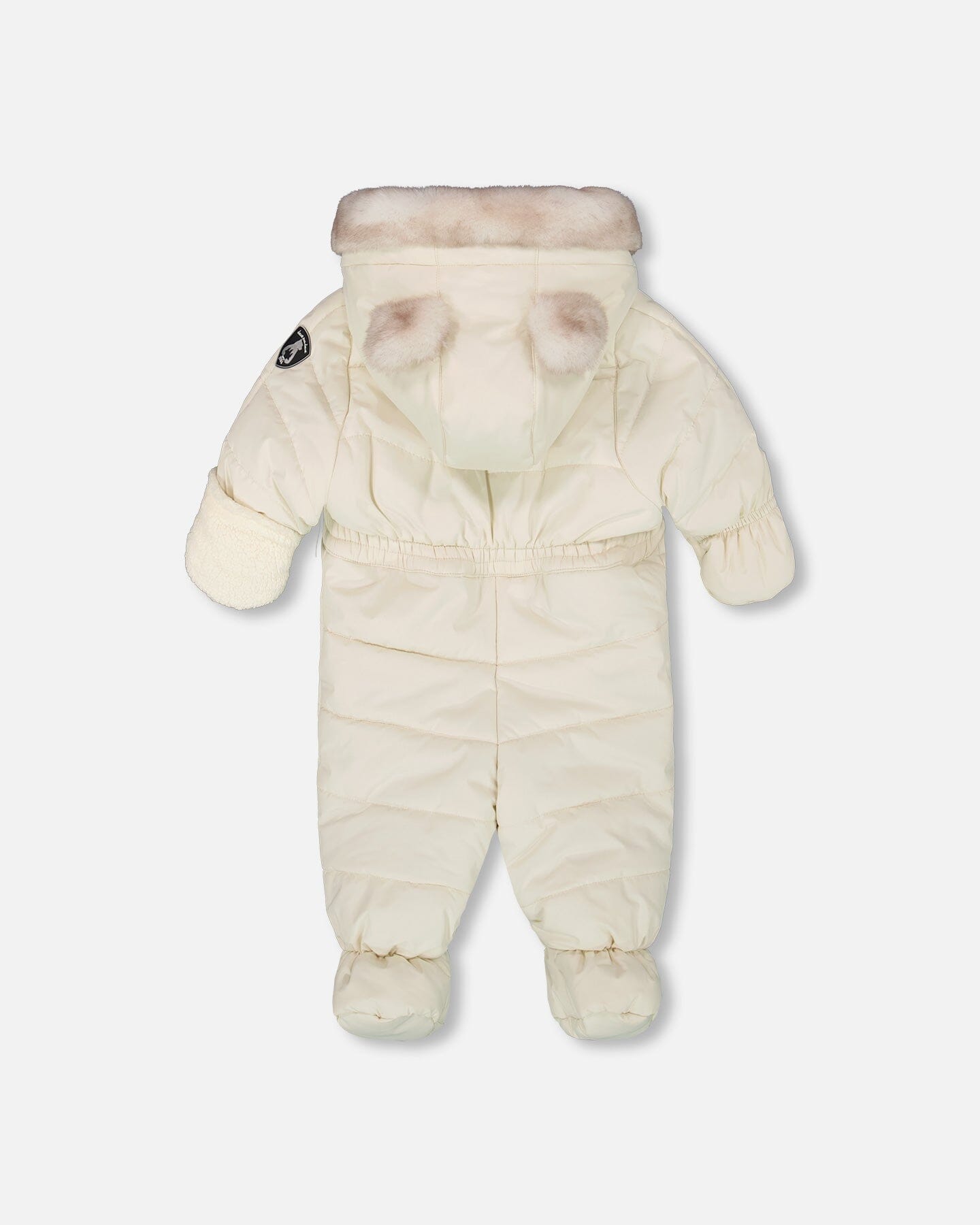 One-Piece Baby Layette Snowsuit Designed For Car Seat White Asparagus