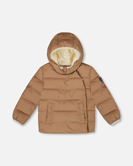Compressible Winter Puffy Coat Designed For Car Seat Chanterelle