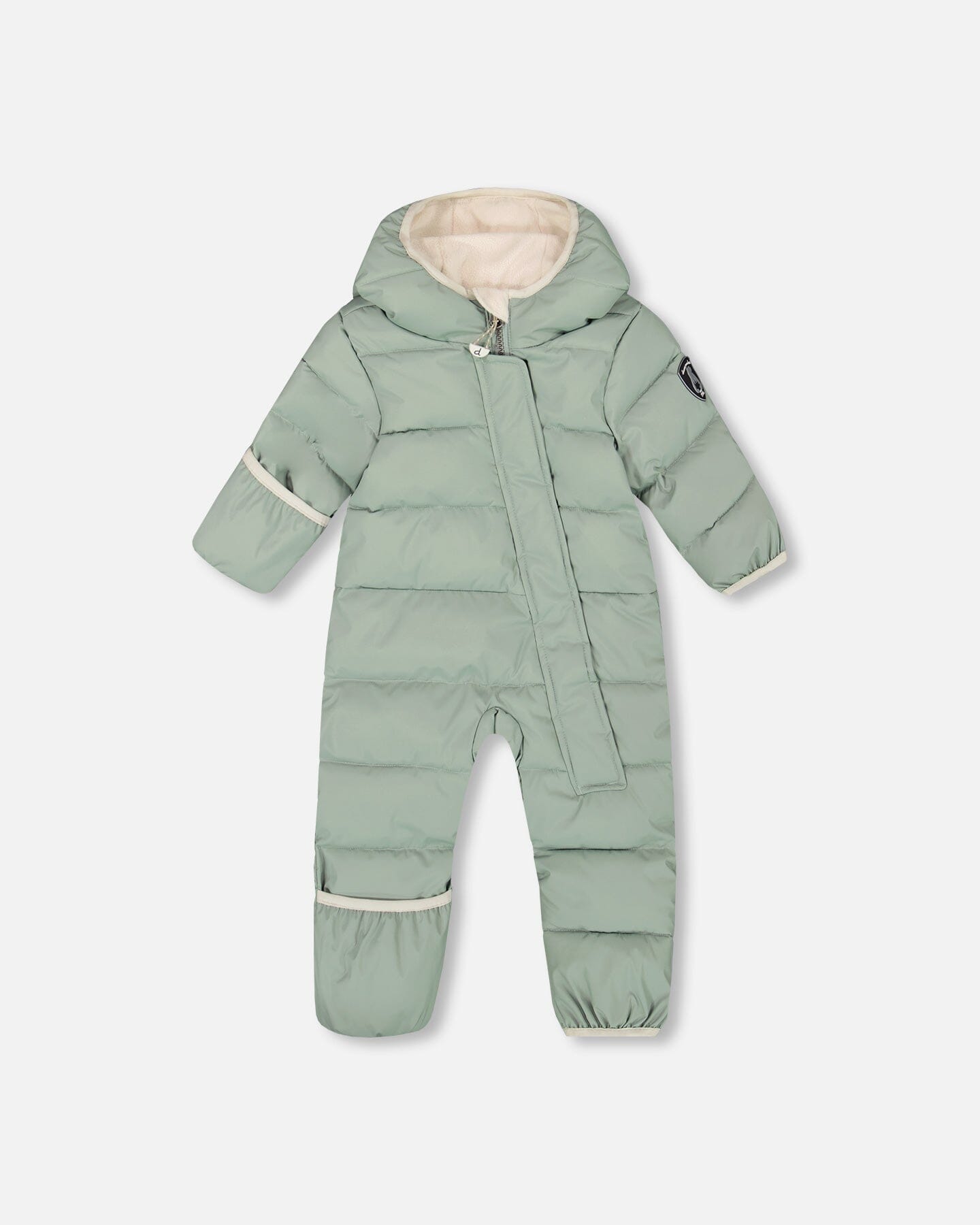 One-Piece Baby Cloud Compressible Snowsuit Designed For Car Seat Sage Green