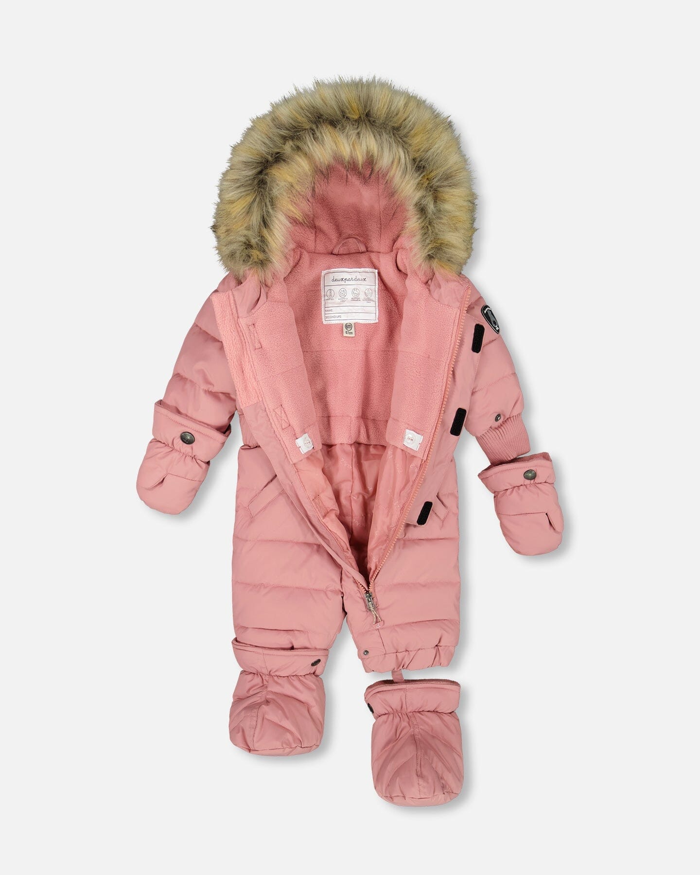 One-Piece Baby Original Puffy Snowsuit Dusty Pink