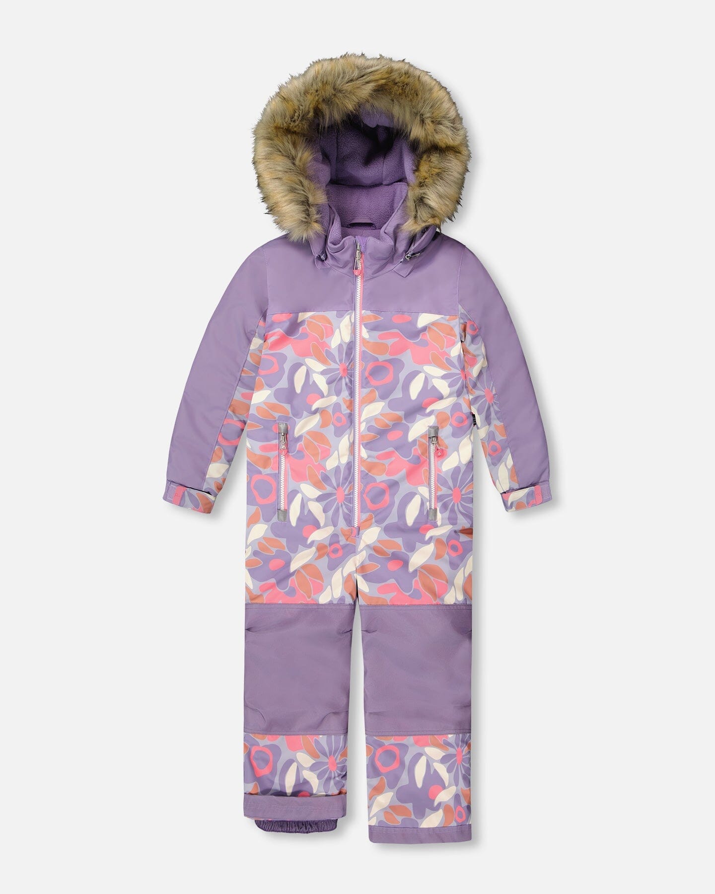 One-Piece Discover Snowsuit Lilac Retro Flower Print
