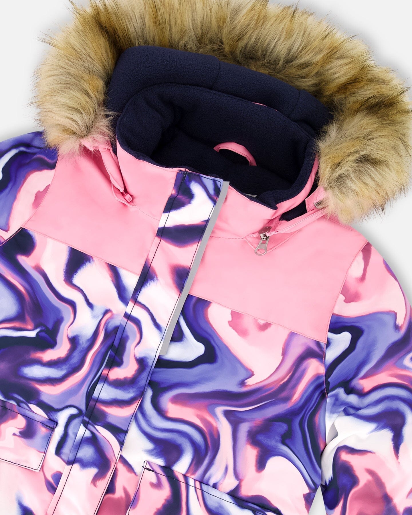 Two-Piece Discover Snowsuit With Printed Jacket Navy Blue