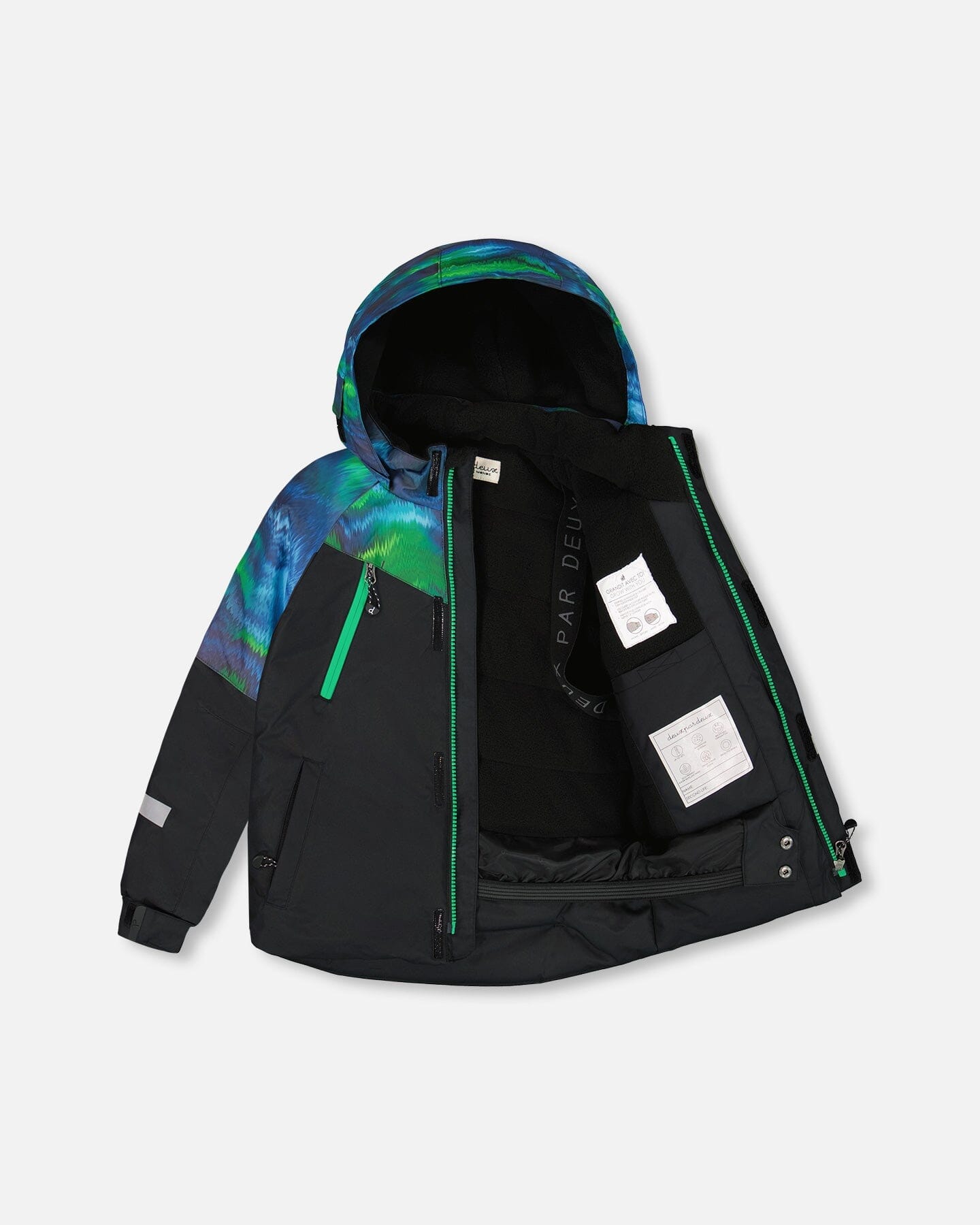 Two-Piece Play Snowsuit With Colorblocked Jacket Green