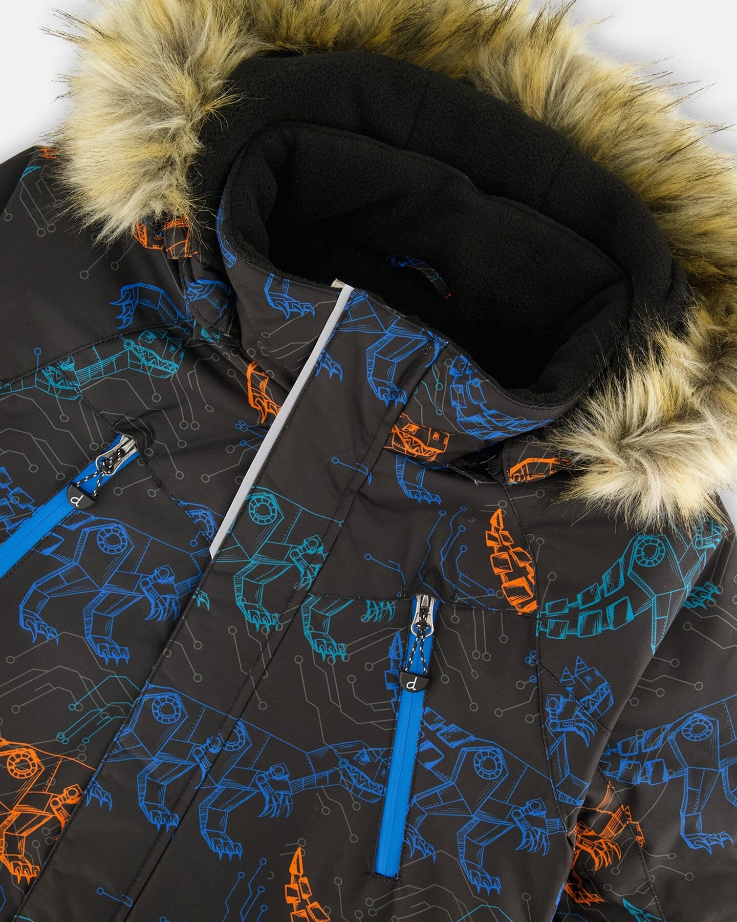 Two-Piece Play Snowsuit With Printed Jacket Blue