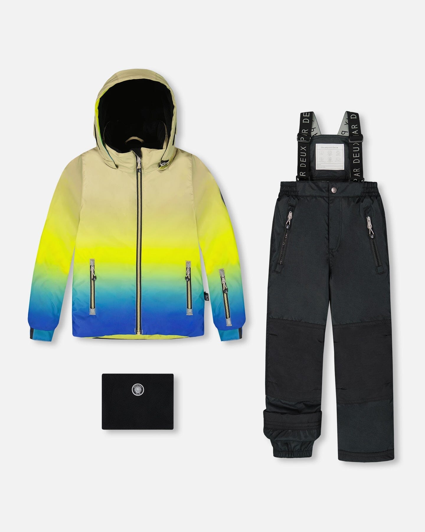 Two-Piece Play Snowsuit With Gradient Jacket Black