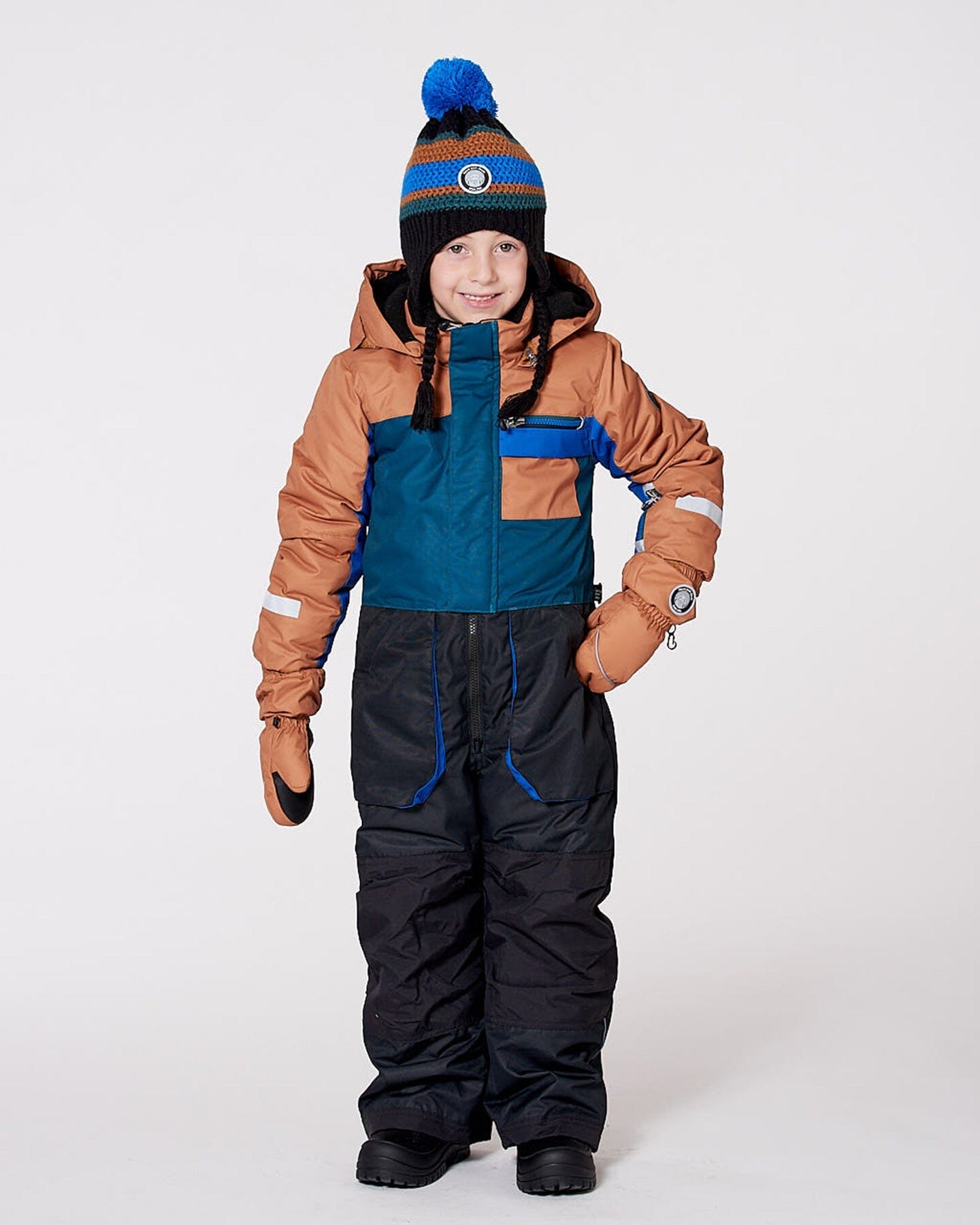One-Piece Play Snowsuit Colorblocked And Black