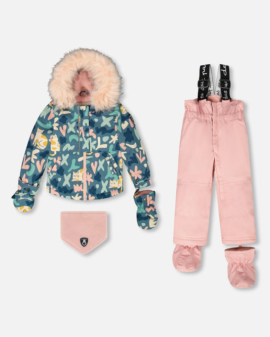 Two-Piece Baby Play Snowsuit Dusty Pink