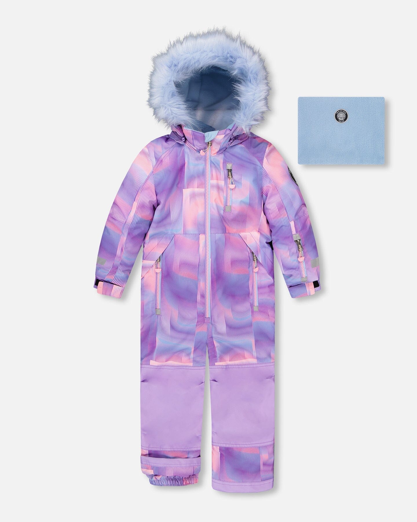 One-Piece Play Snowsuit Purple Geo