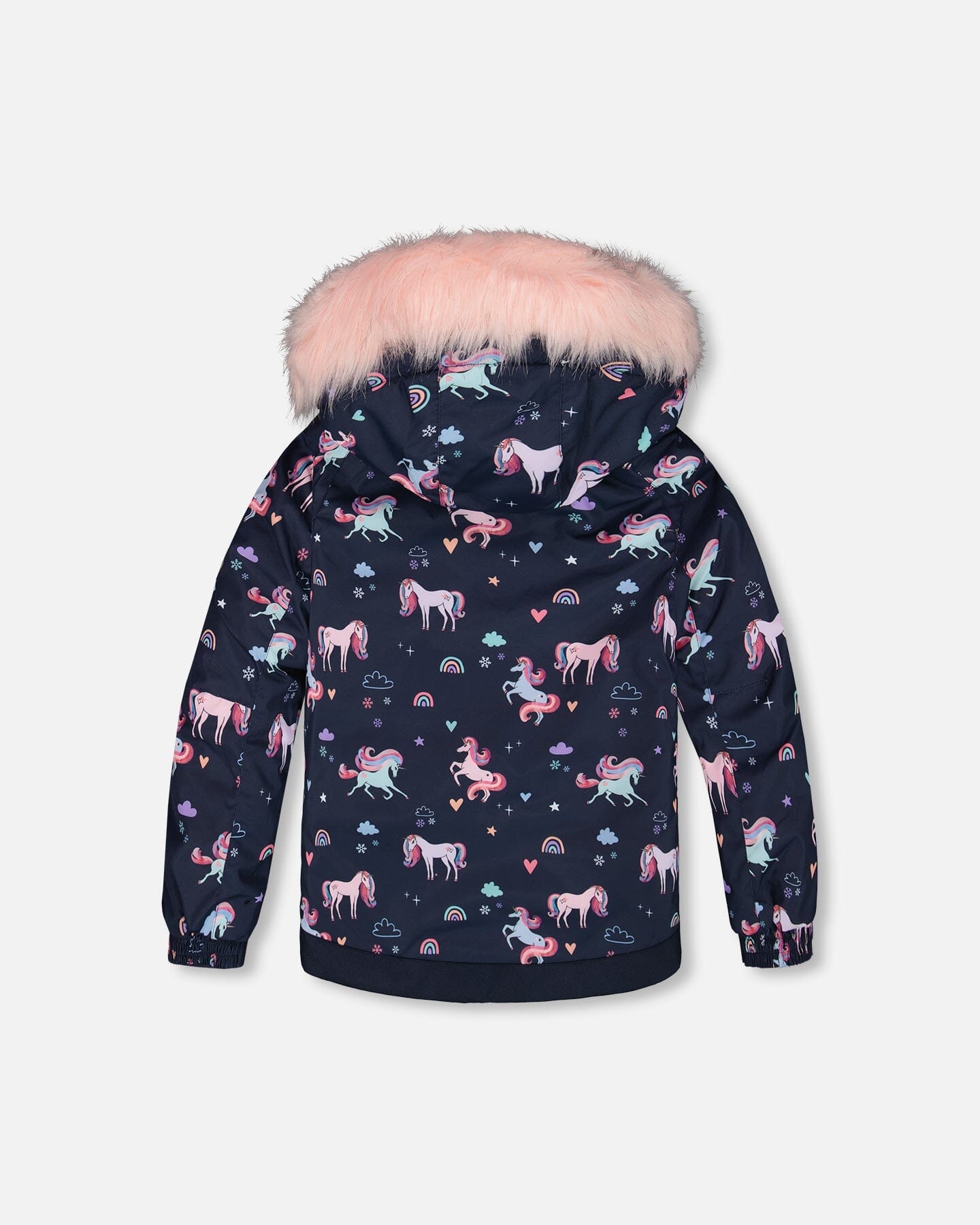 Two-Piece Play Snowsuit With Printed Jacket And Solid Pant Candy Pink