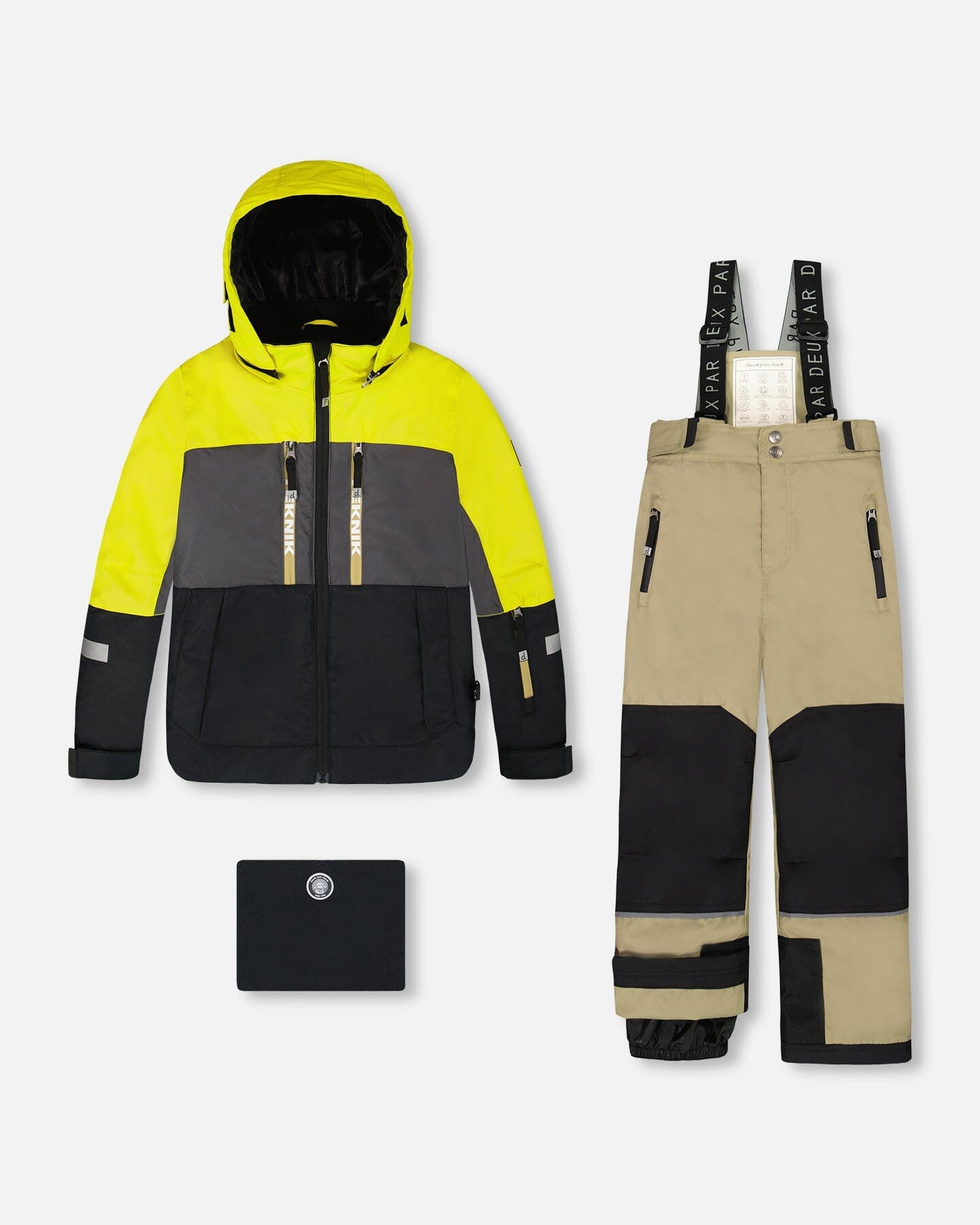 Two-Piece Teknik Snowsuit Colorblocked Light Khaki Green