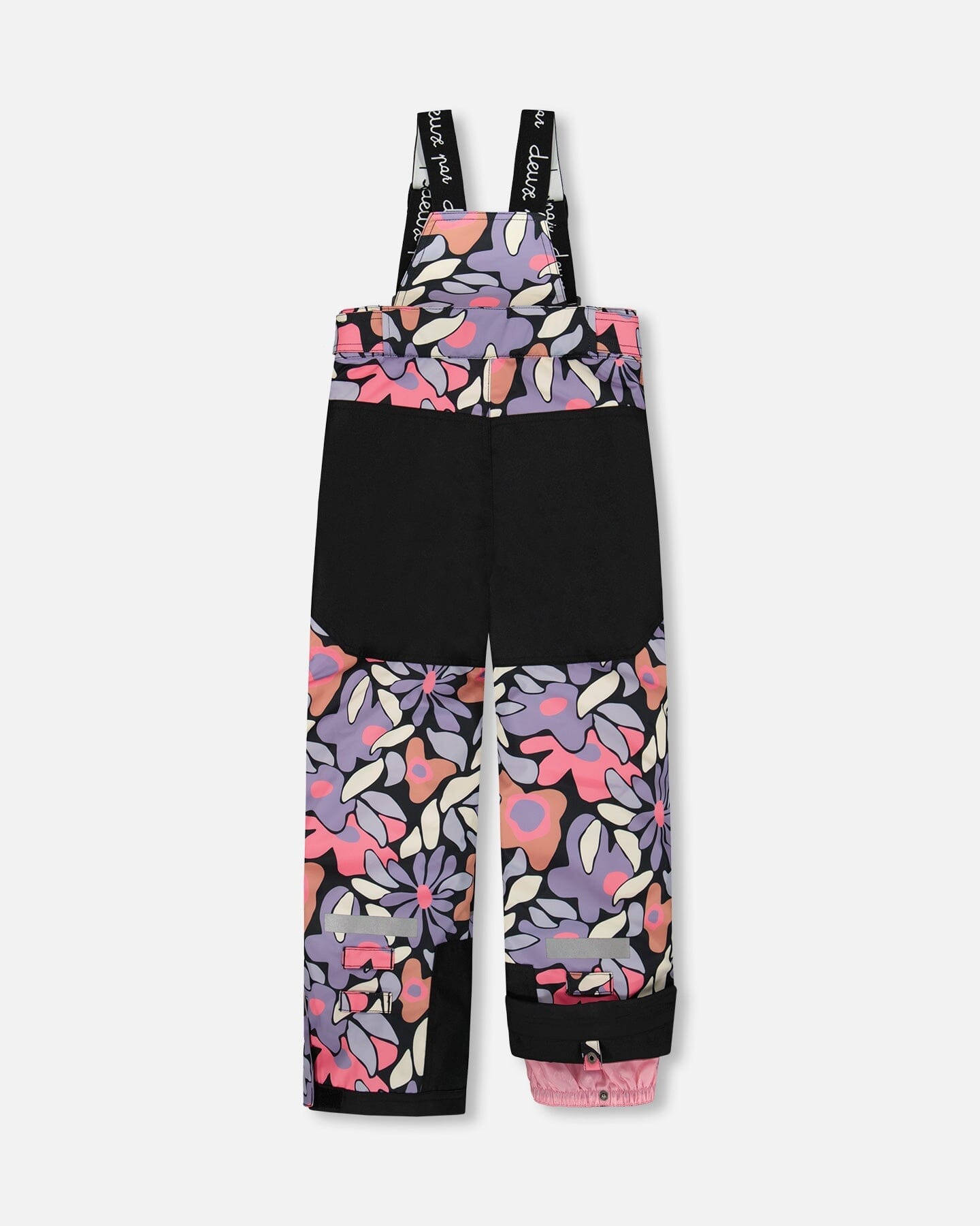 Two-Piece Teknik Snowsuit Black Retro Flower Print