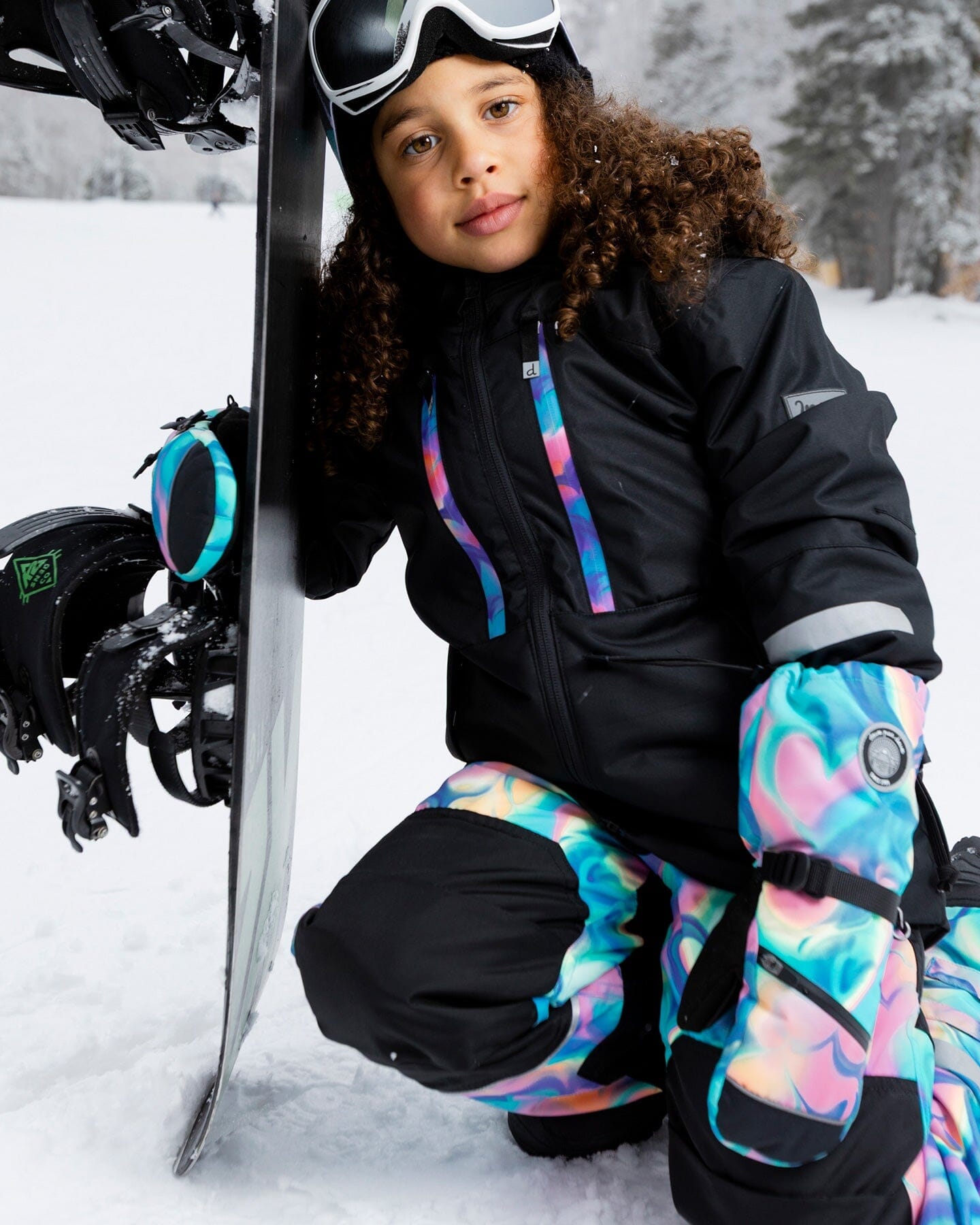 Two-Piece Teknik Snowsuit Rainbow Heart Print