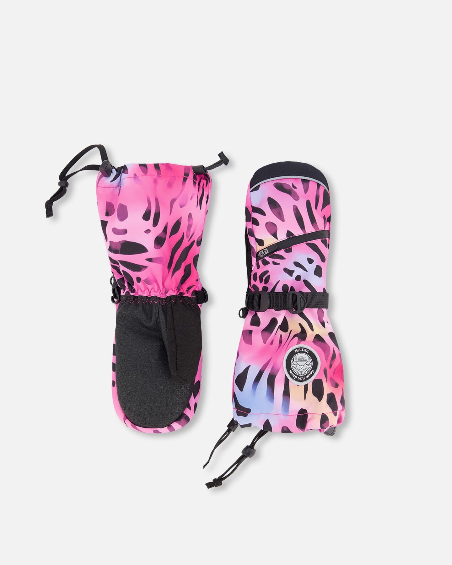 Winter Mittens Teknik Multicolor Leopard And Zebra