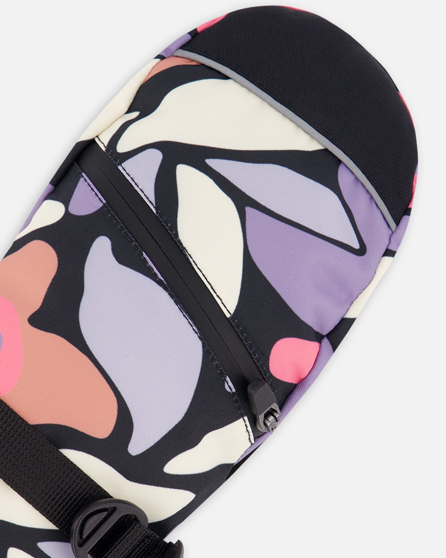 Winter Mittens Teknik Black Retro Flower Print