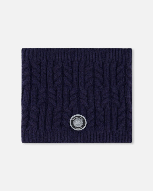 Lined Winter Neckwarmer Navy Blue