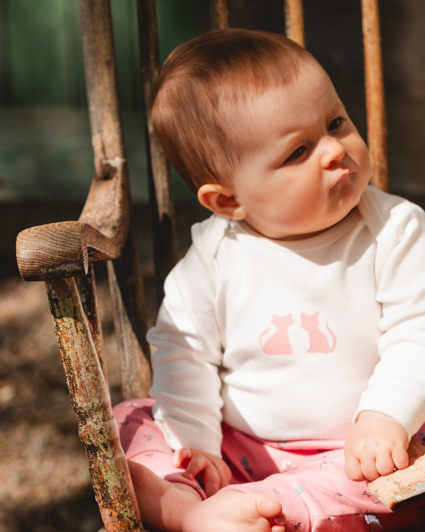 Organic Cotton Evolutive Pant Pink Floral