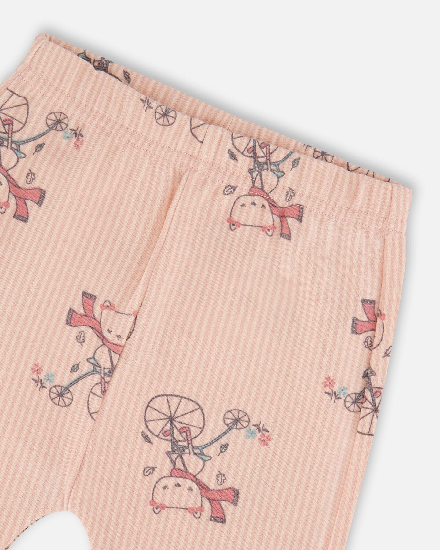 Organic Cotton Pant With Top Set Pink Cat Print