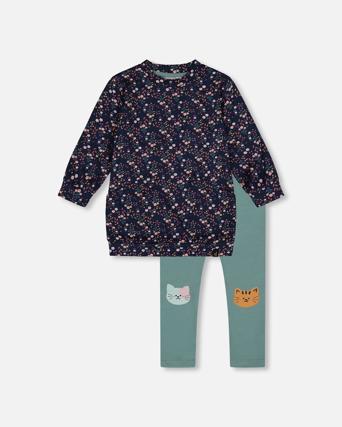 Tunic And Leggings Set Navy Floral